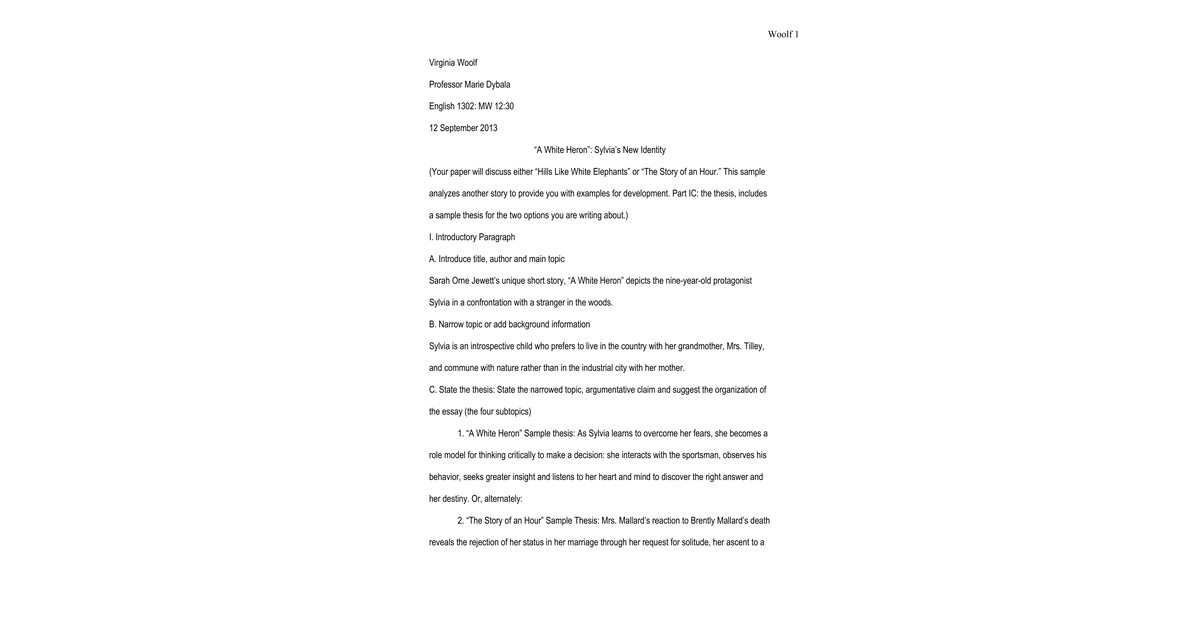 Essay One Sample Intro And Body Paragraphs